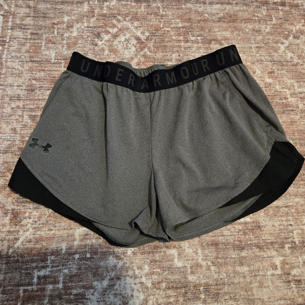 Under Armour Women's Gray and Black Shorts